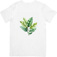 Thumbnail for Green Foliage Leaves T-Shirt | Watercolor Botanical Graphic Tee | Plant Lover Gift