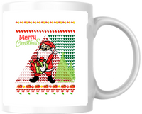 Thumbnail for Merry Christmas Santa Mug | Ugly Sweater Knit Coffee Mug | Holiday Christmas Gift