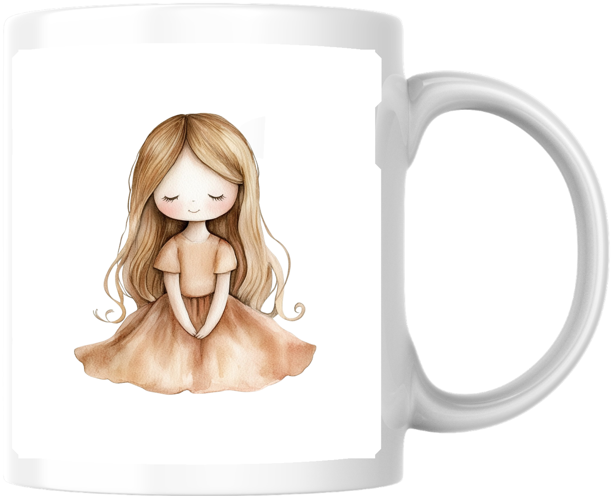 Sweet Little Girl Mug | Watercolor Dreamy Girl Coffee Mug | Kids Nursery Gift