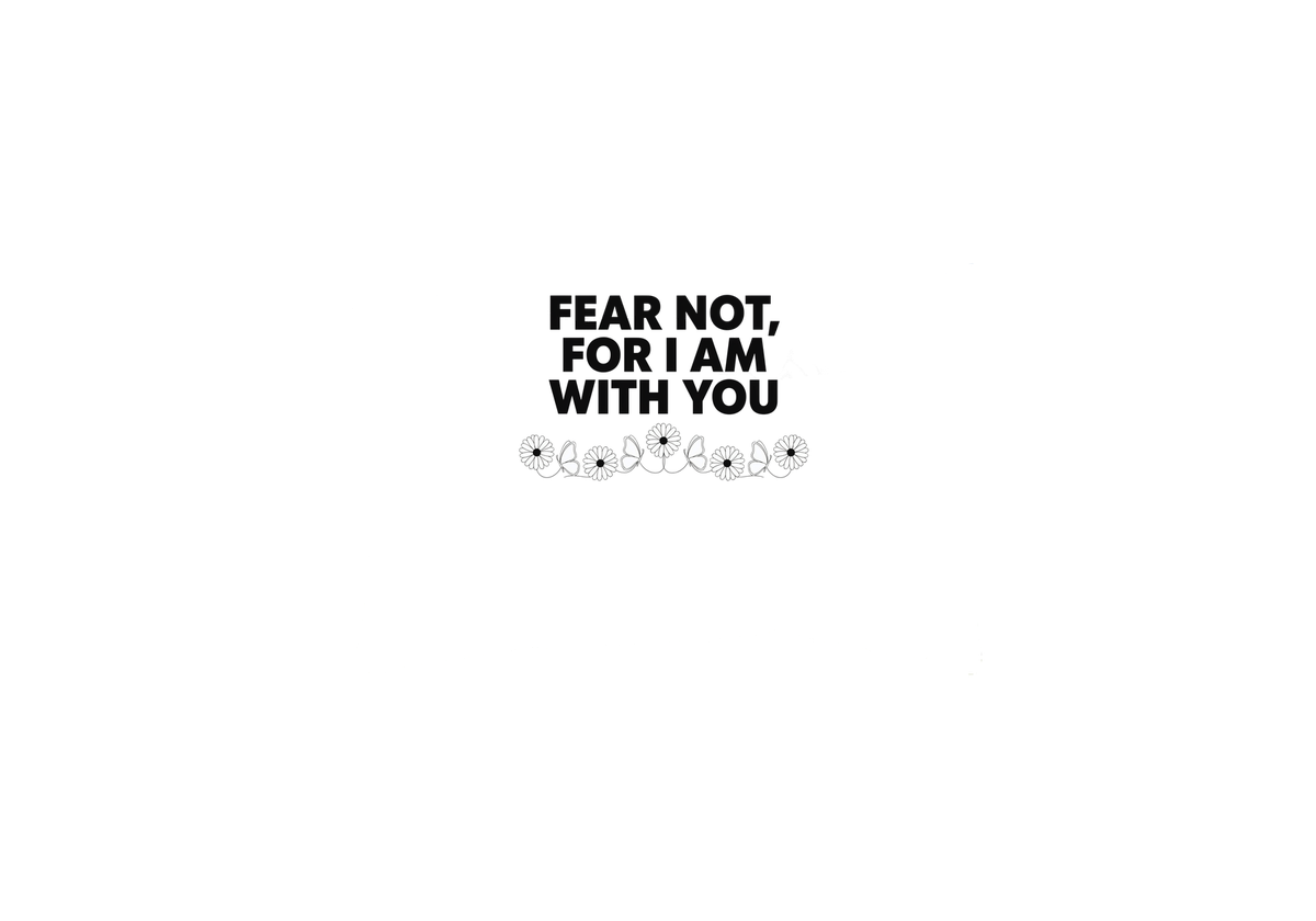Fear Not For I Am With You Throw Pillow | Faith Scripture Decorative Pillow | Christian Inspirational Gift