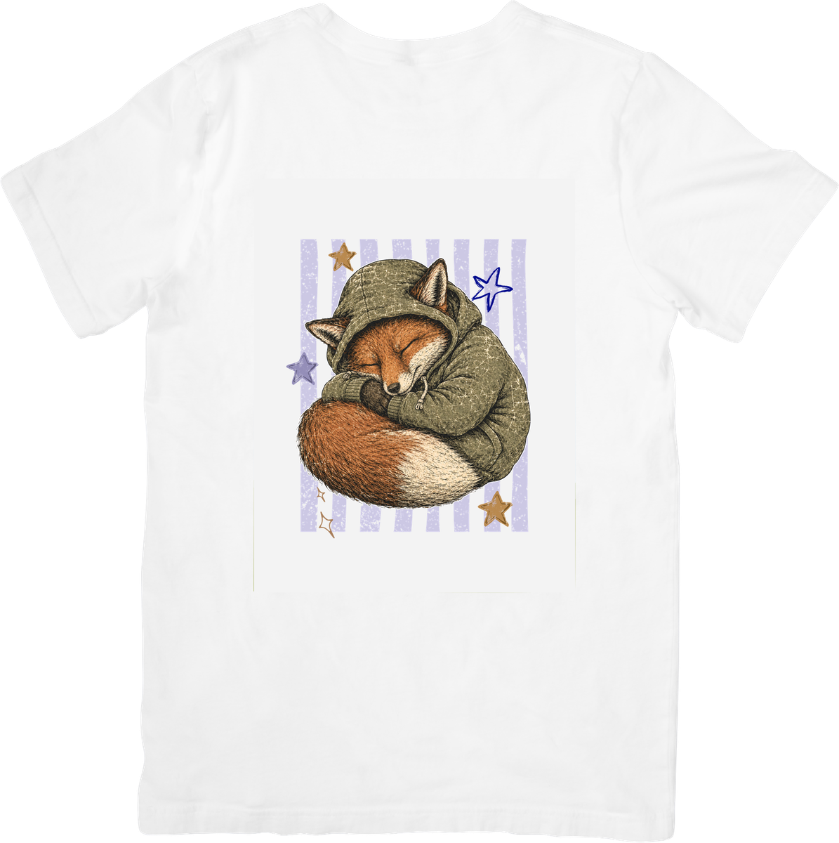 Sleeping Fox Hoodie T-Shirt | Cozy Woodland Animal Graphic Tee | Cute Autumn Gift