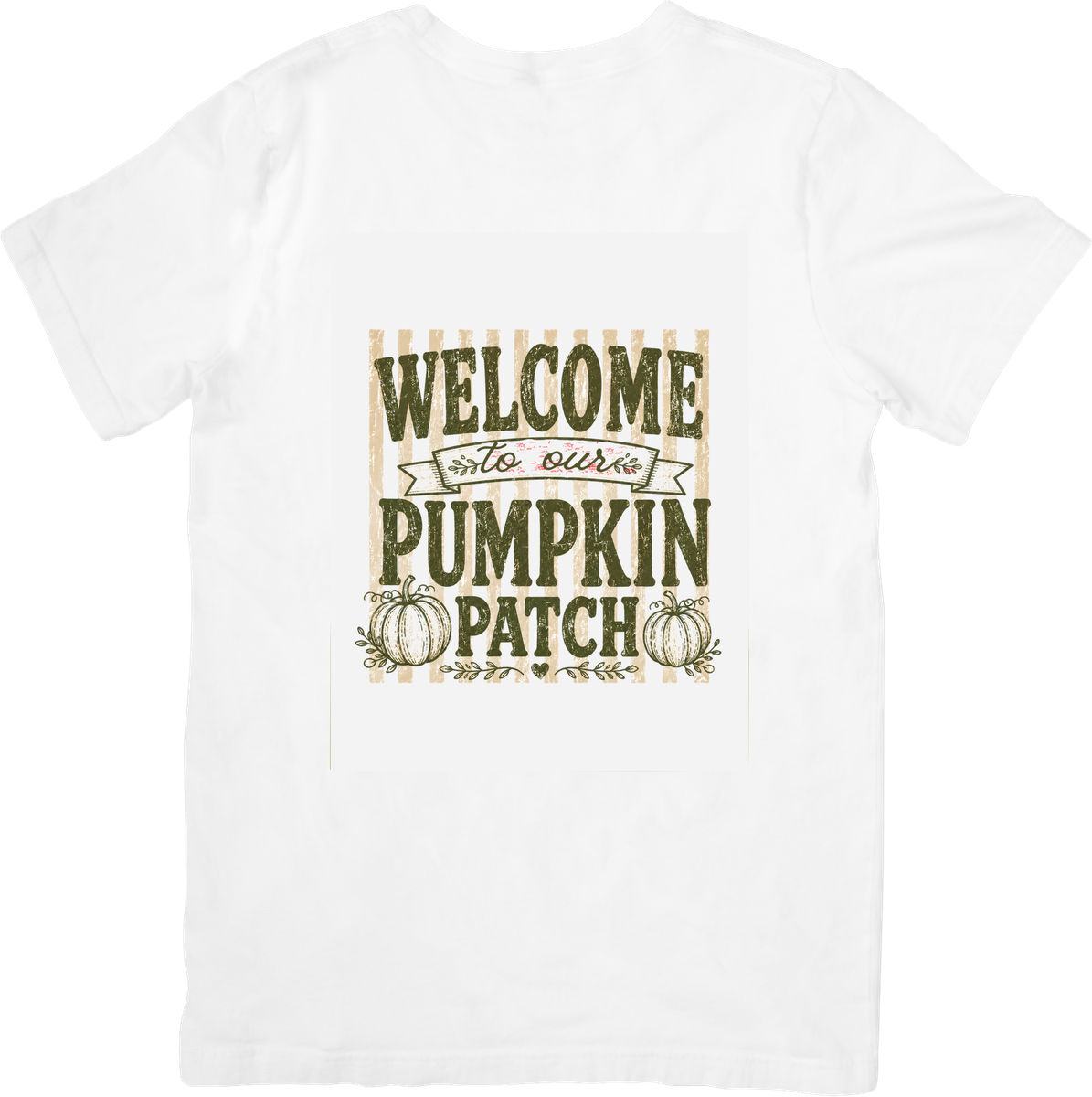 Welcome To Our Pumpkin Patch T-Shirt | Vintage Fall Typography Graphic Tee | Autumn Halloween Gift