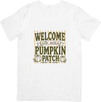 Thumbnail for Welcome To Our Pumpkin Patch T-Shirt | Vintage Fall Typography Graphic Tee | Autumn Halloween Gift