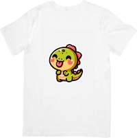 Thumbnail for Kawaii Baby Dinosaur T-Shirt | Cute Cartoon Dino Graphic Tee | Kids Toddler Gift