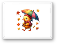 Thumbnail for Autumn Duckling Umbrella Wall Art | Cute Fall Rainy Day Print | Nursery Kids Room Gift