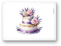 Thumbnail for Lavender Rose Wedding Cake Wall Art | Watercolor Tiered Cake Print | Bakery Kitchen Gift