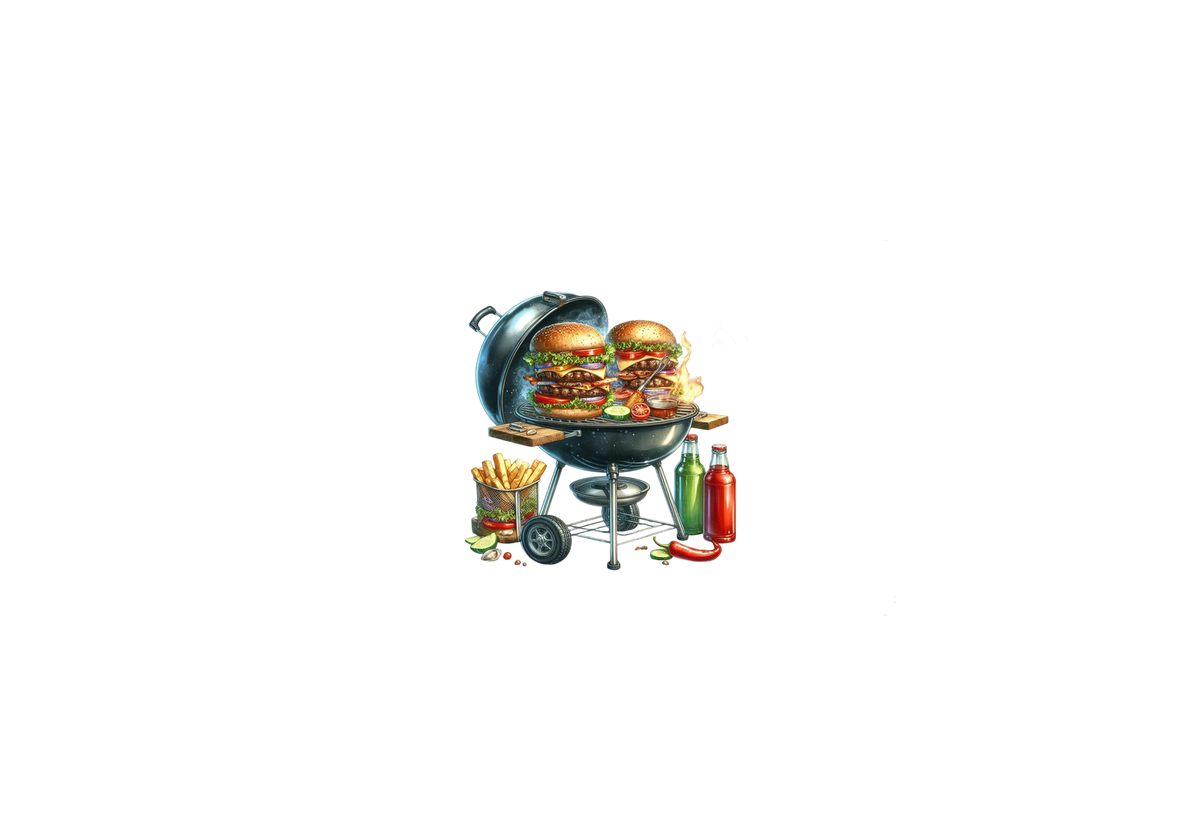 BBQ Grill Feast Throw Pillow | Watercolor Burger Cookout Decorative Pillow | Grilling Dad Gift
