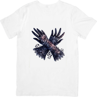 Thumbnail for Gothic Lace Hands T-Shirt | Dark Floral Ornate Graphic Tee | Witchy Aesthetic Gift