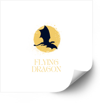 Thumbnail for Flying Dragon Sticker | Fantasy Moon Silhouette Vinyl Decal | Fantasy Lover Gift