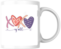 Thumbnail for XOXO Y'all Hearts Mug | Cute Valentine Coffee Mug | Southern Love Gift