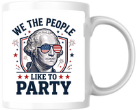 Thumbnail for We The People Like To Party Mug | Patriotic Washington Coffee Mug | 4th Of July Gift