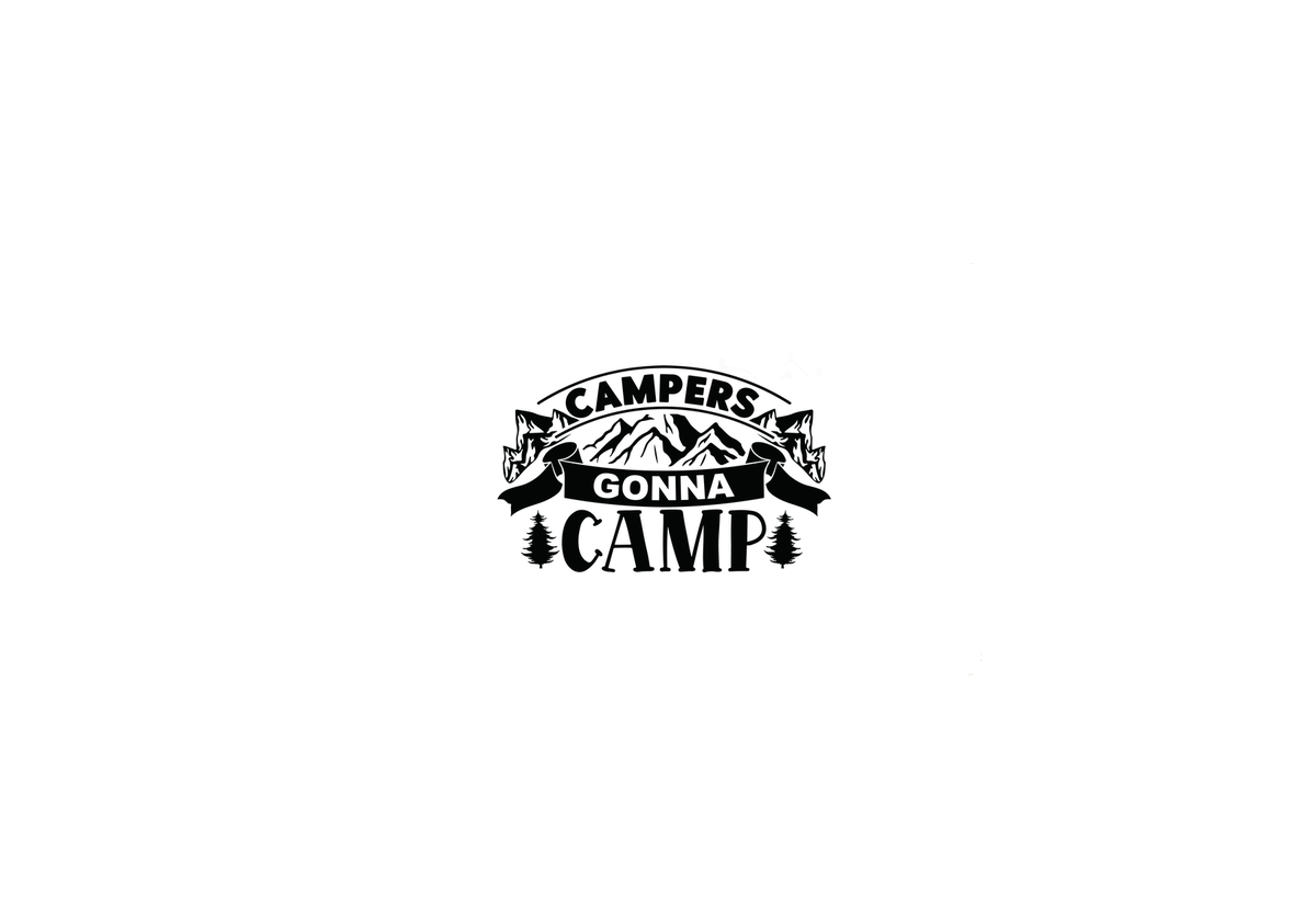 Campers Gonna Camp Throw Pillow | Mountain Adventure Typography Decorative Pillow | Camping Outdoor Gift