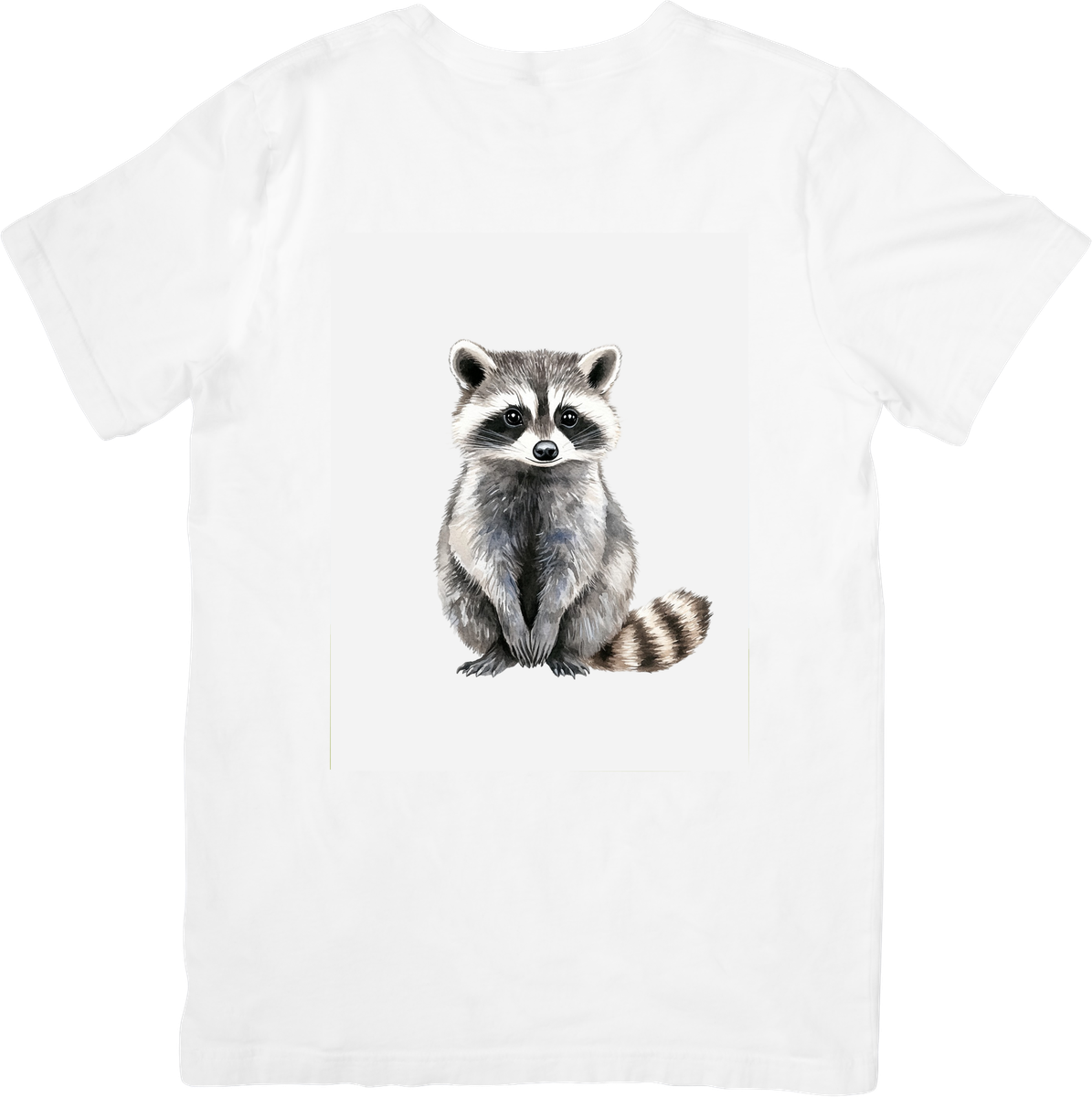 Watercolor Raccoon T-Shirt | Cute Woodland Animal Graphic Tee | Nature Lover Gift