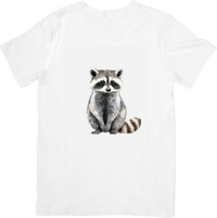 Thumbnail for Watercolor Raccoon T-Shirt | Cute Woodland Animal Graphic Tee | Nature Lover Gift
