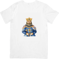 Thumbnail for Medieval King T-Shirt | Watercolor Crowned Monarch Graphic Tee | Renaissance History Gift