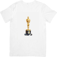 Thumbnail for Golden Award Statue T-Shirt | Watercolor Trophy Graphic Tee | Movie Buff Actor Gift